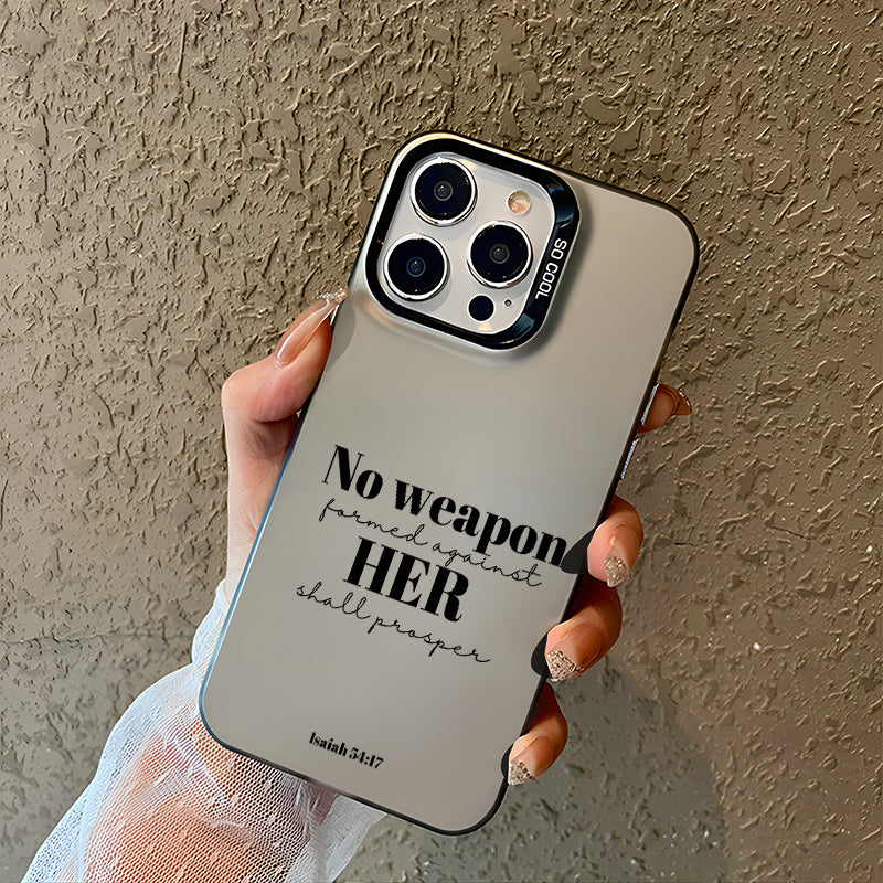 Faith-based Sacred Text Verse Quotes Aesthetic Autumn Decor Phone Case for iPhone 16 Pro Max Case 11 15 14 13 12 Pro Max Plus Case Black and Silvery Shockproof Phone Cases Faith-based Gifts for Sister Women Men